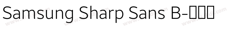 Samsung Sharp Sans B字体转换